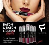 Batom + Batom Liquido Matte Fashion - 12 UNIDADES - FRETE GRÁTIS